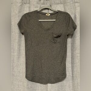 Bozzolo Charcoal V-Neck Short Sleeve Tee